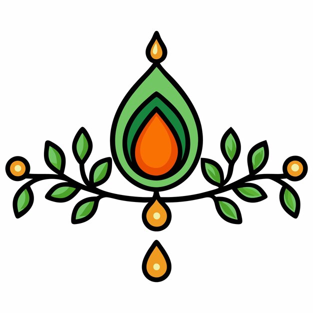 Ilustración vectorial floral de colores