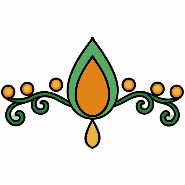 Ilustración vectorial floral de colores