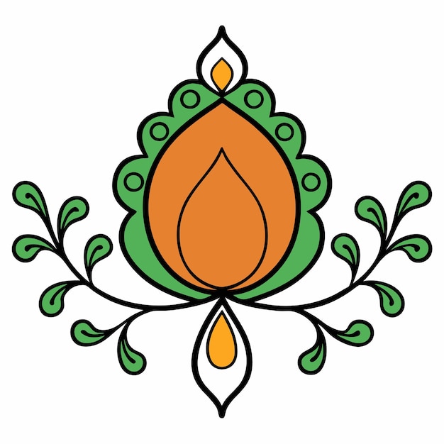Ilustración vectorial floral de colores