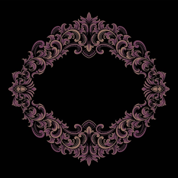 Vector ilustración vectorial floral de ornamento de lujo