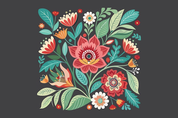 Ilustración vectorial de flores 4