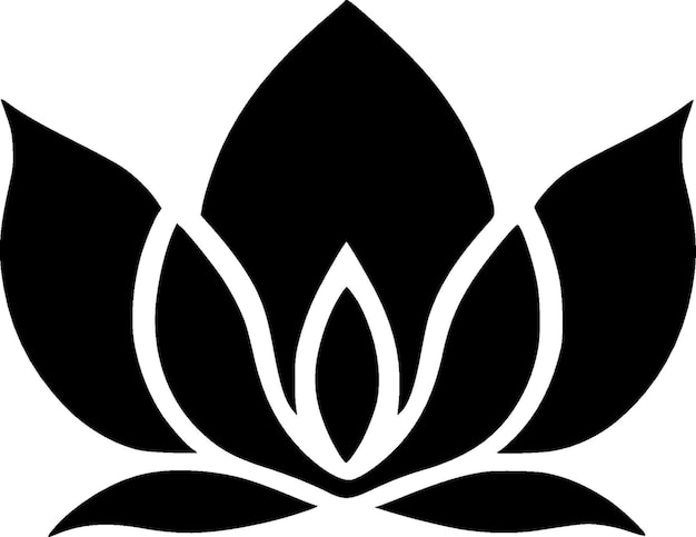 Ilustración vectorial de flores en blanco y negro