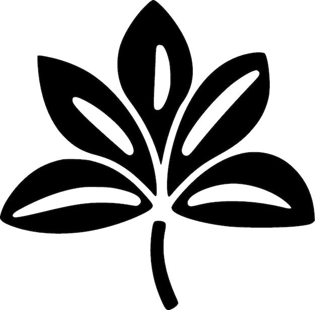 Ilustración vectorial de flores en blanco y negro
