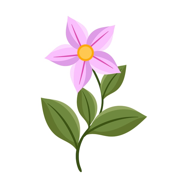 Ilustración vectorial de flores dibujada a mano en blanco