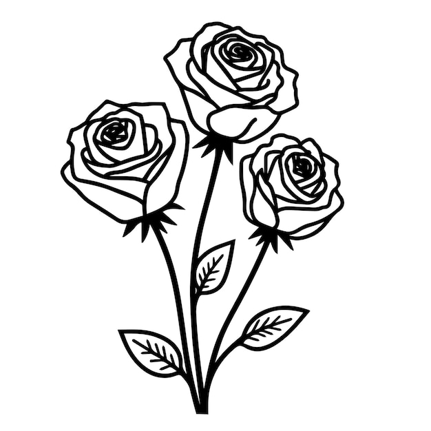 Ilustración vectorial de flores diseño de color sólido