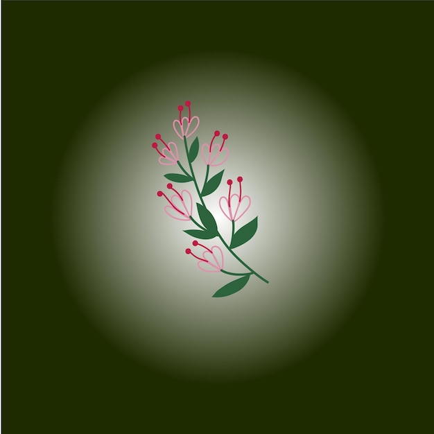 Ilustración vectorial de flores elegante y fácil de editar en formato EPS