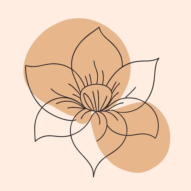 Ilustración vectorial de flores en un fondo blanco aislado 11