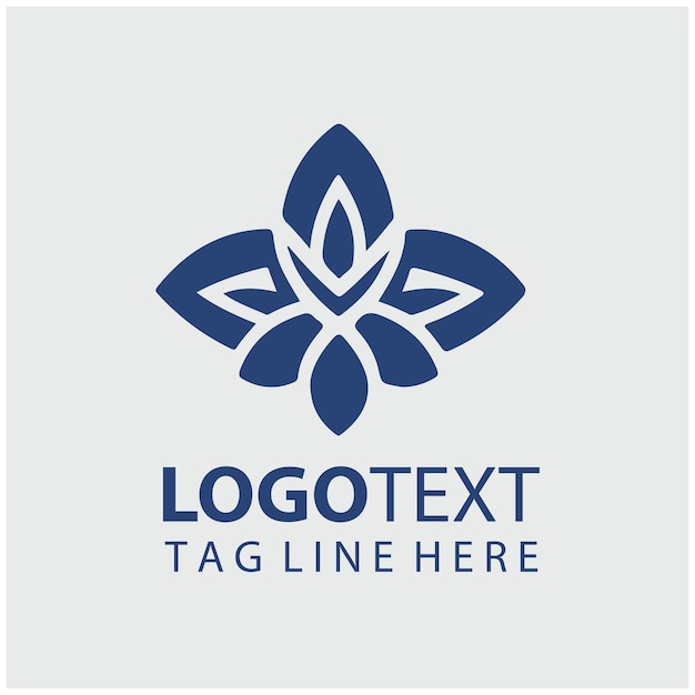 Ilustración vectorial de flores del logotipo