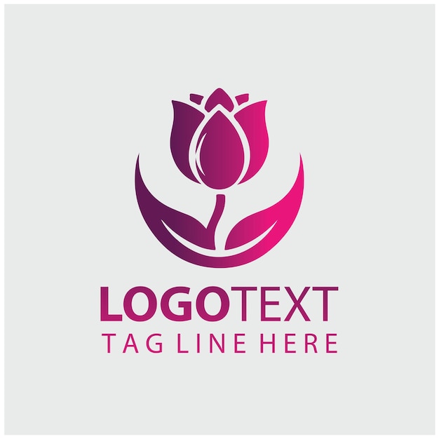 Ilustración vectorial de flores del logotipo
