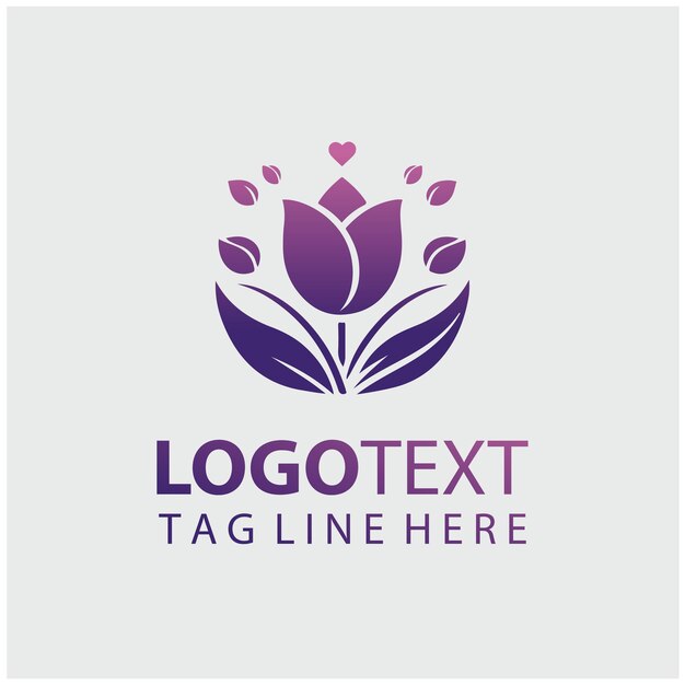 Ilustración vectorial de flores del logotipo