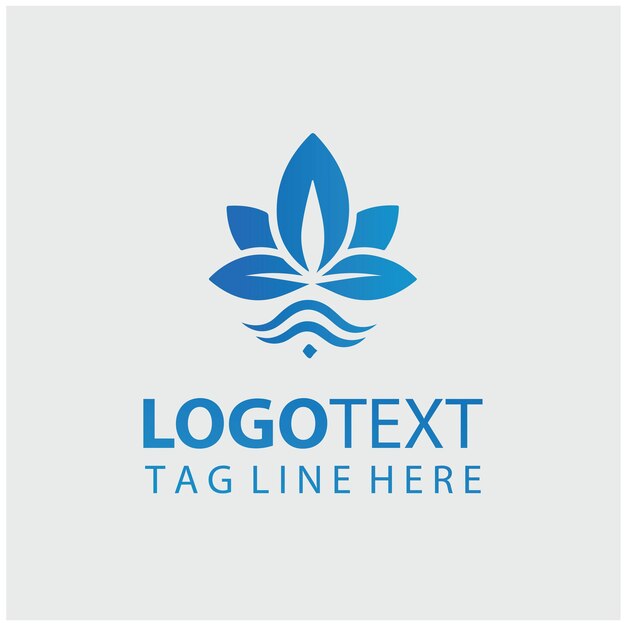Ilustración vectorial de flores del logotipo