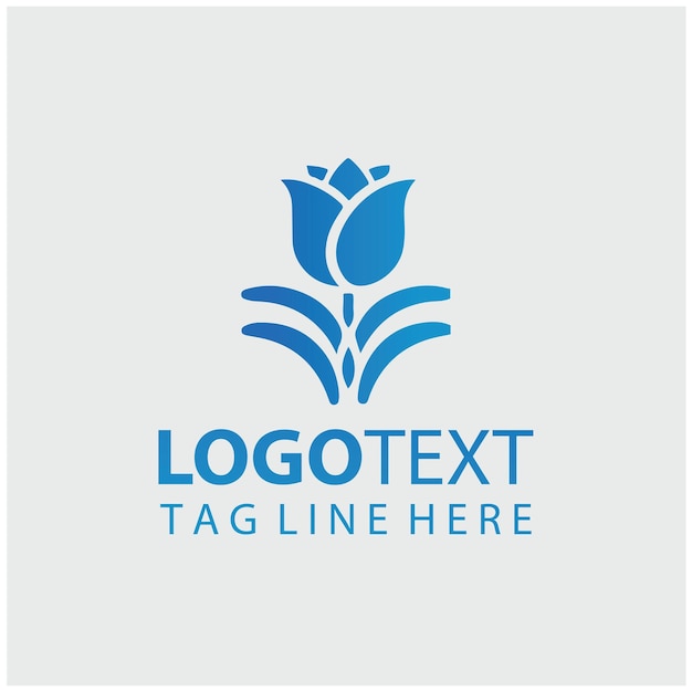 Ilustración vectorial de flores del logotipo