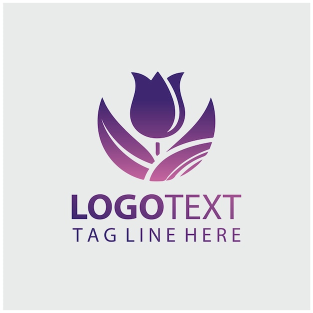 Ilustración vectorial de flores del logotipo