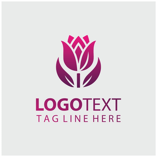 Ilustración vectorial de flores del logotipo