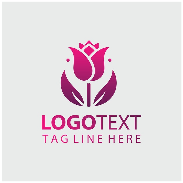 Ilustración vectorial de flores del logotipo