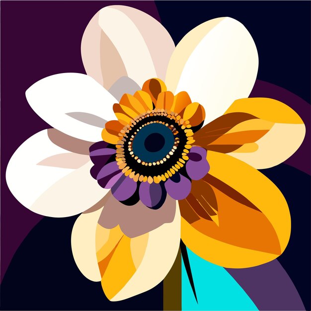 Vector ilustración vectorial de las flores mixtas de la anémona