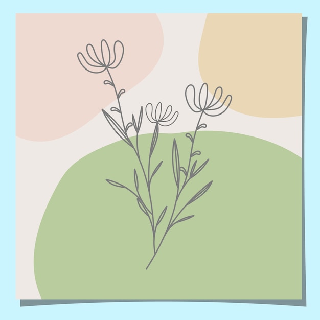 Vector ilustración vectorial de flores y plantas