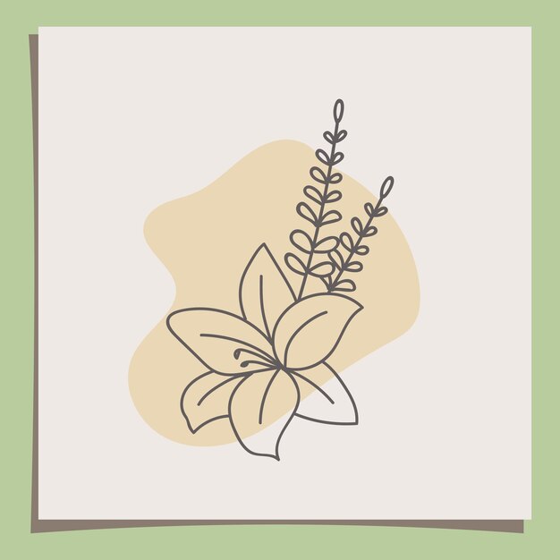 Vector ilustración vectorial de flores y plantas