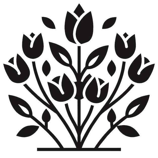 Ilustración vectorial de las flores de tulipán