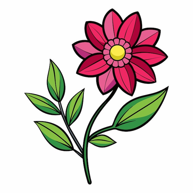 Una ilustración vectorial de flores