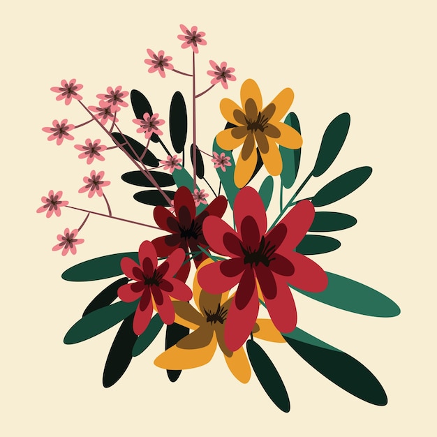 ilustración vectorial de flores