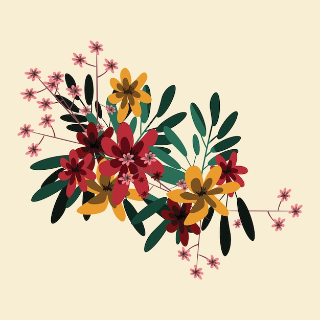 Ilustración vectorial de flores