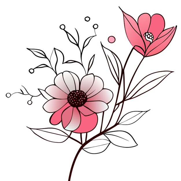 Vector ilustración vectorial de las flores