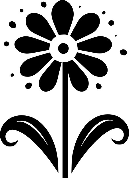 Ilustración vectorial de Flower Minimalist y Flat Logo