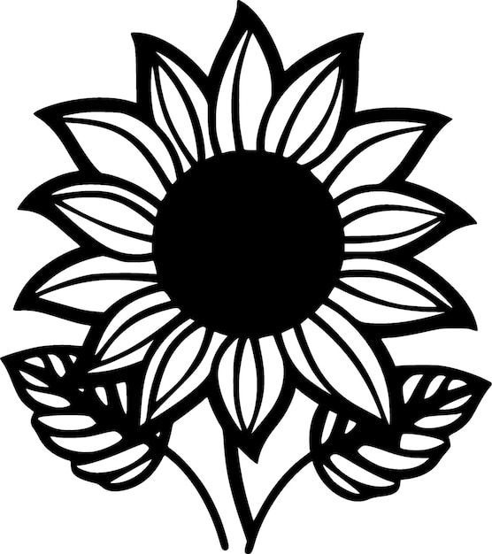 Ilustración vectorial de Flower Minimalist y Flat Logo
