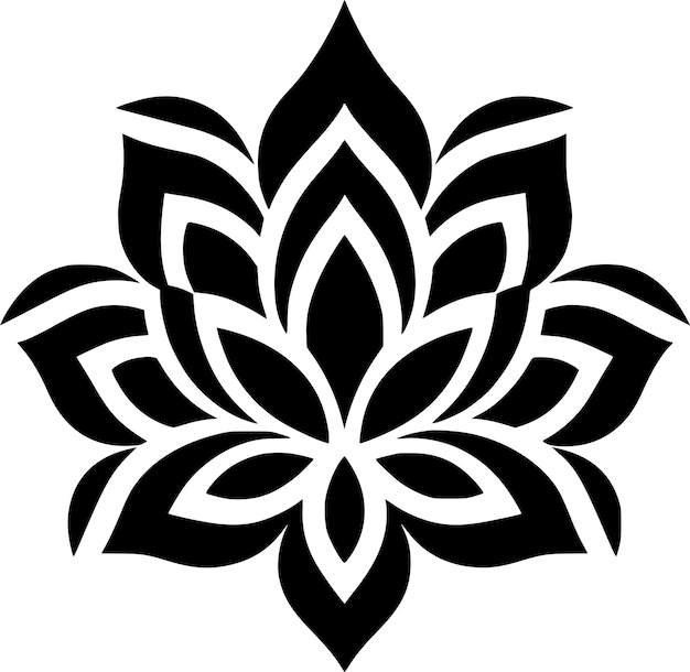 Ilustración vectorial de Flower Minimalist y Flat Logo