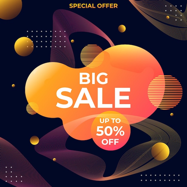 ILUSTRACIÓN VECTORIAL DE FLUIDO DE GRAN VENTA. ADECUADO PARA SU PRODUCTO PROMOCIONAL