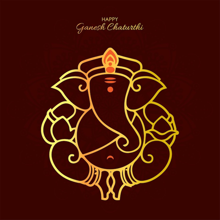 Vector ilustración vectorial del fondo abstracto lord ganpati para el festival ganesh chaturthi de la india