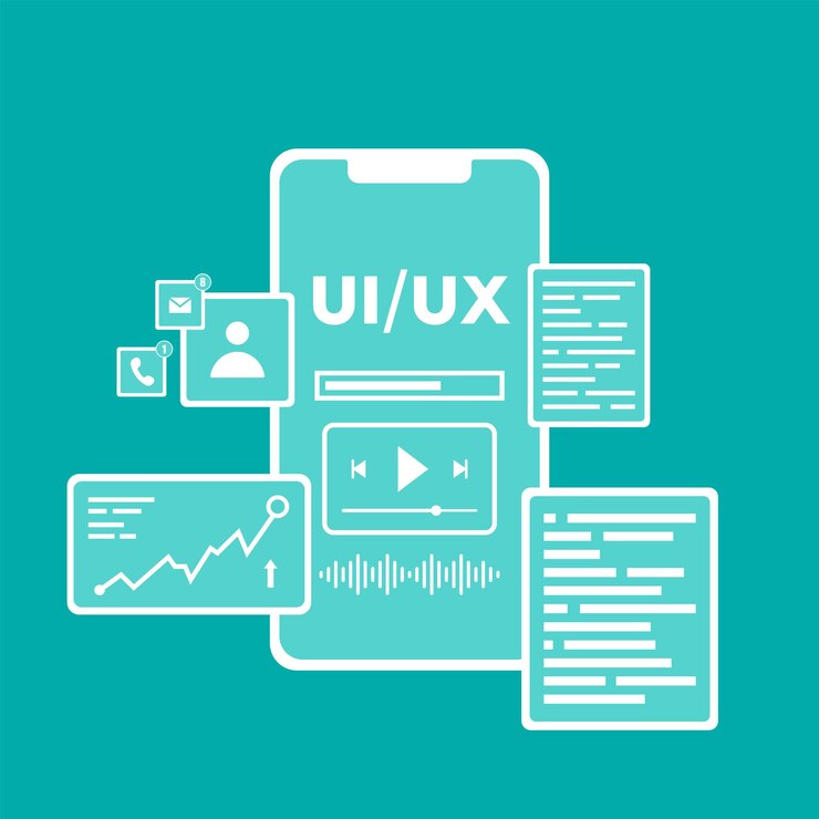 Vector ilustración vectorial de fondo de la aplicación de teléfono móvil ux