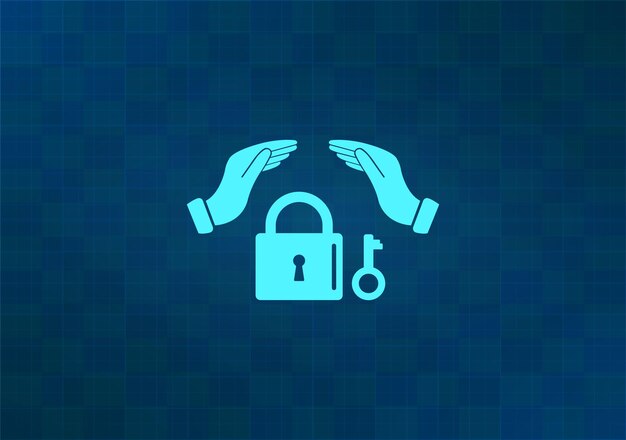 Ilustración vectorial en fondo azul