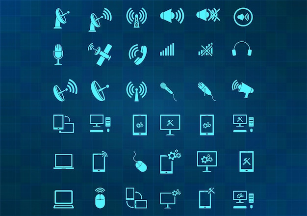 Ilustración vectorial en fondo azul