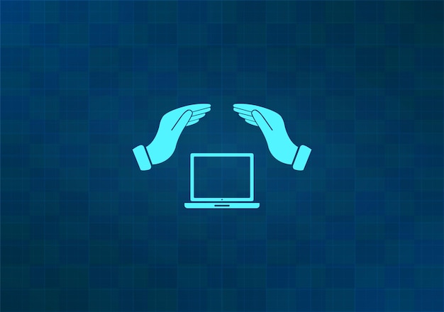 Ilustración vectorial en fondo azul