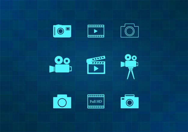 Ilustración vectorial en fondo azul