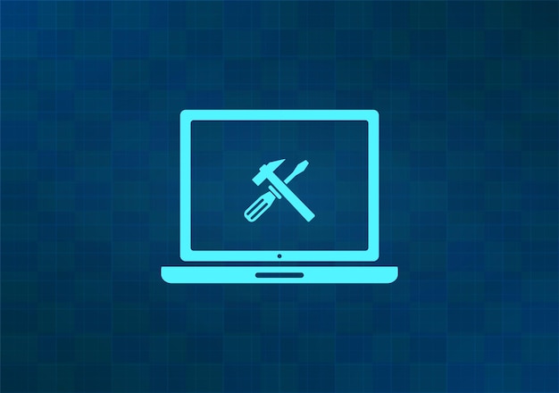 Ilustración vectorial en fondo azul
