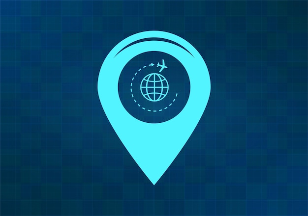 Ilustración vectorial en fondo azul