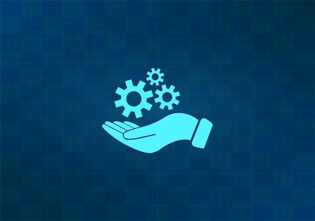 Ilustración vectorial en fondo azul