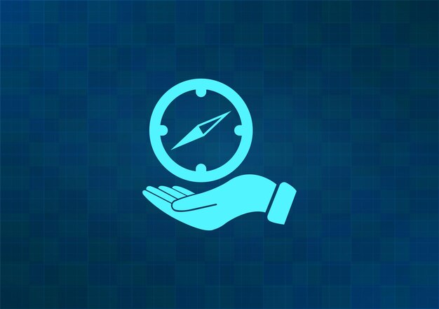 Ilustración vectorial en fondo azul