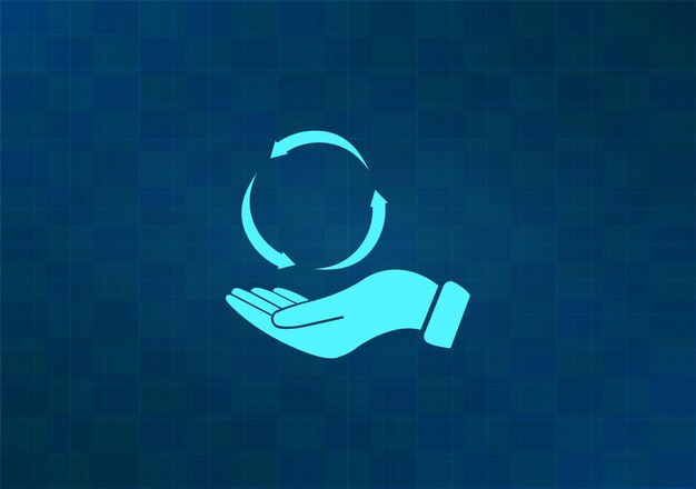 Ilustración vectorial en fondo azul