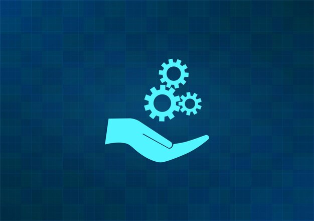 Ilustración vectorial en fondo azul