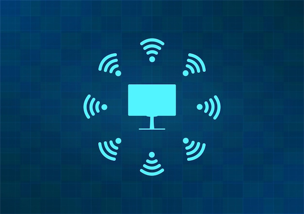 Ilustración vectorial en fondo azul