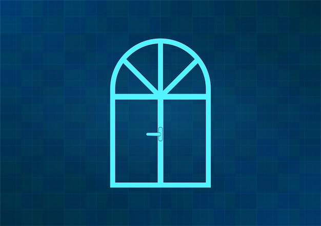 Ilustración vectorial en fondo azul