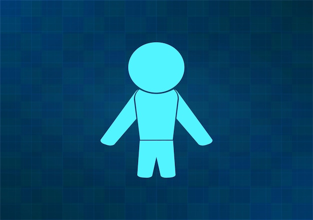 Ilustración vectorial en fondo azul