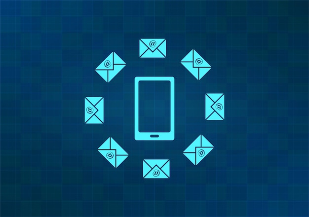 Ilustración vectorial en fondo azul