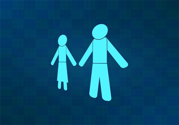 Ilustración vectorial en fondo azul