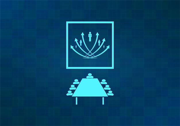 Ilustración vectorial en fondo azul