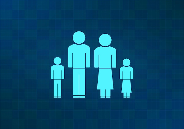 Ilustración vectorial en fondo azul